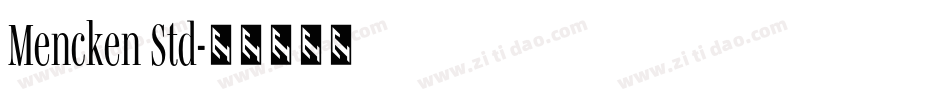Mencken Std字体转换